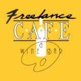 Yellow background café logo design